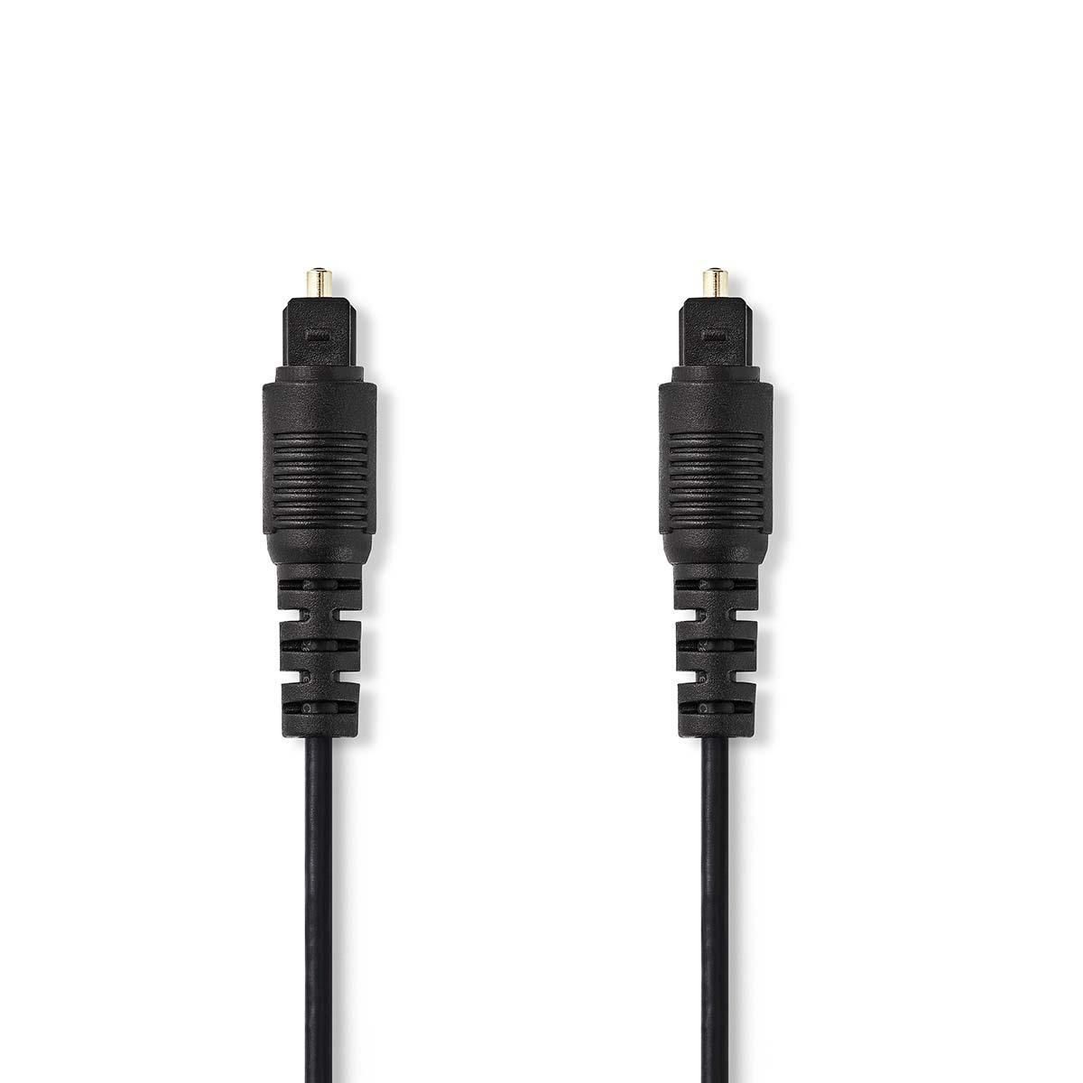Nedis - Câble audio numérique (optique) - TOSLINK mâle pour TOSLINK mâle - 1 m - fibre optique - noir - rond
