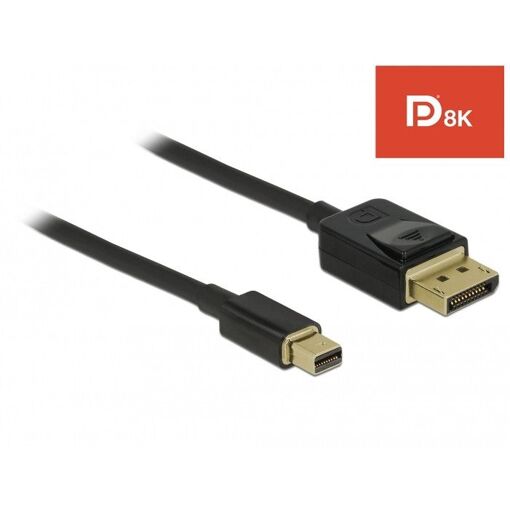 Câble Delock DisplayPort - 1 m, Noir, Prise en charge 8K