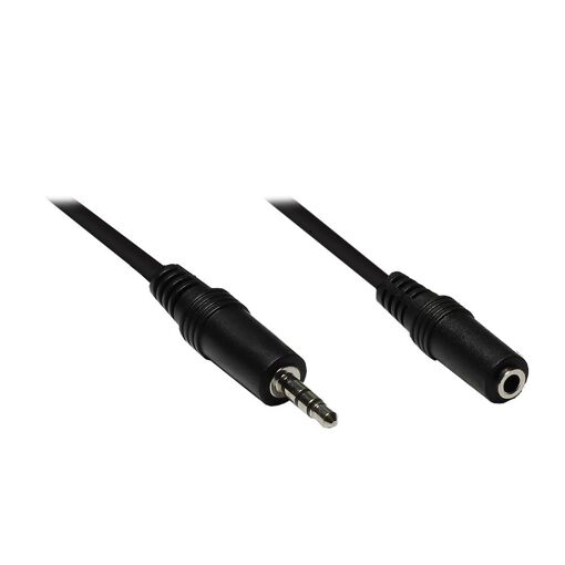ALCASA Elektronik Audio Cable Extension - 3m, Stereo Mini Jack Male to Female, Black