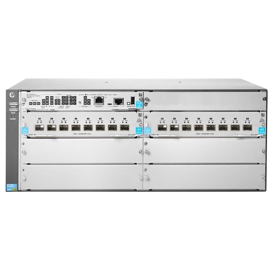 HPE Aruba 5406R 16-port SFP+ (No PSU) v3 zl2 - Commutateur - Géré - 16 x 1 Gigabit / 10 Gigabit SFP+ - Montable sur rack