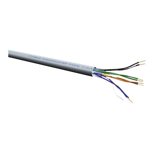 Câble UTP solide CAT 6e de Secomp, 100 m, gris