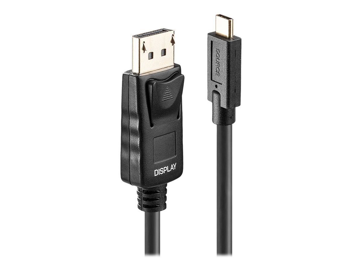 Lindy - Câble DisplayPort - USB-C (M) pour DisplayPort (M) - DisplayPort 1.2 - 10 m - rond, actif, support pour 4K60Hz (3840 x 2160) - noir