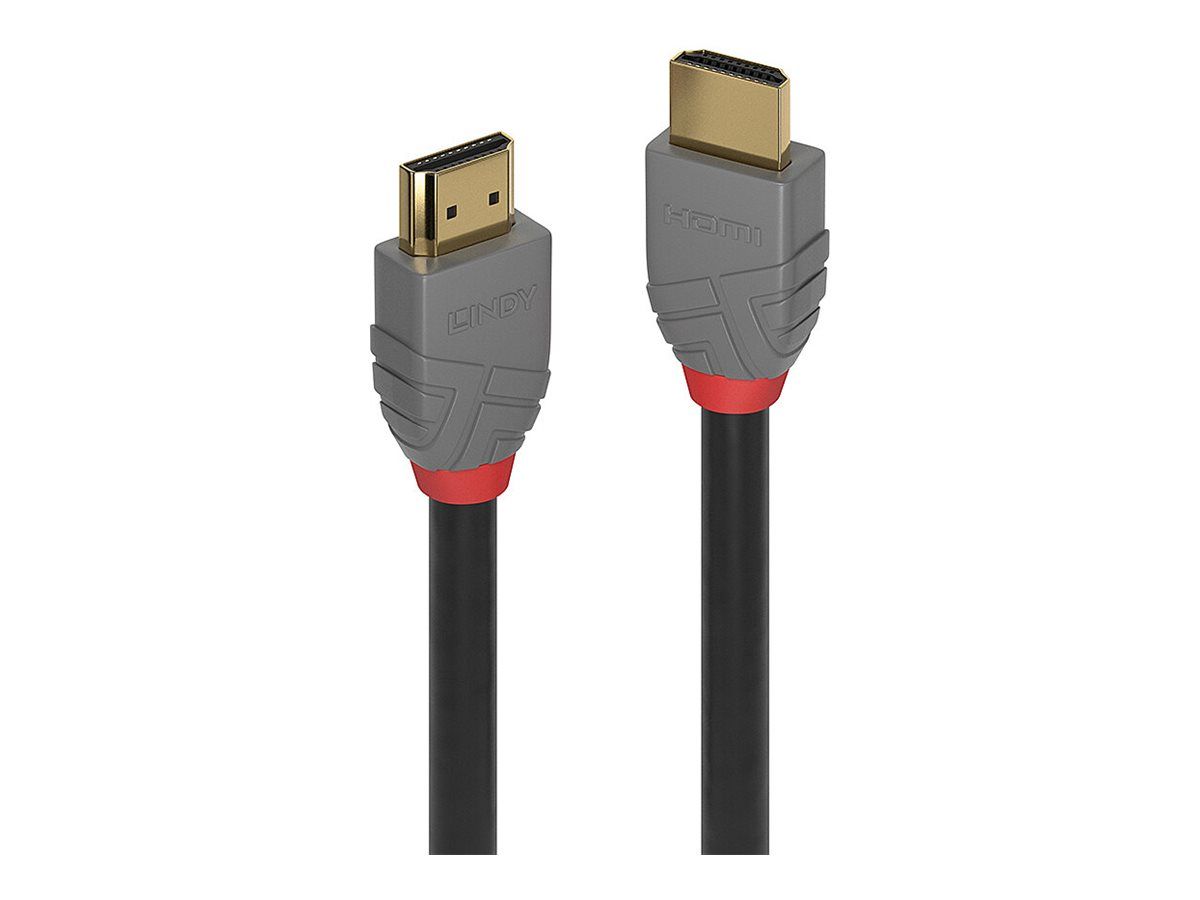 Lindy Anthra Line - Ultra High Speed - câble HDMI avec Ethernet - HDMI mâle pour HDMI mâle - 3 m - triple blindage - noir - rond, support Dolby DTS-HD Master Audio, support Dolby TrueHD, support 8K120Hz (7680 x 4320), Support 10K120Hz (10 240 x...