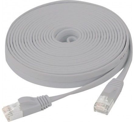 RJ45 - câble plat - CAT U/FTP - SNG - 0.5 m - 250 MHz - 100 ohms - cuivre - Gris