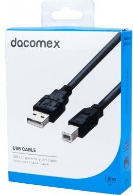 DACOMEX Cordon USB 2.0 Type-A - Type-B - 1,8 m