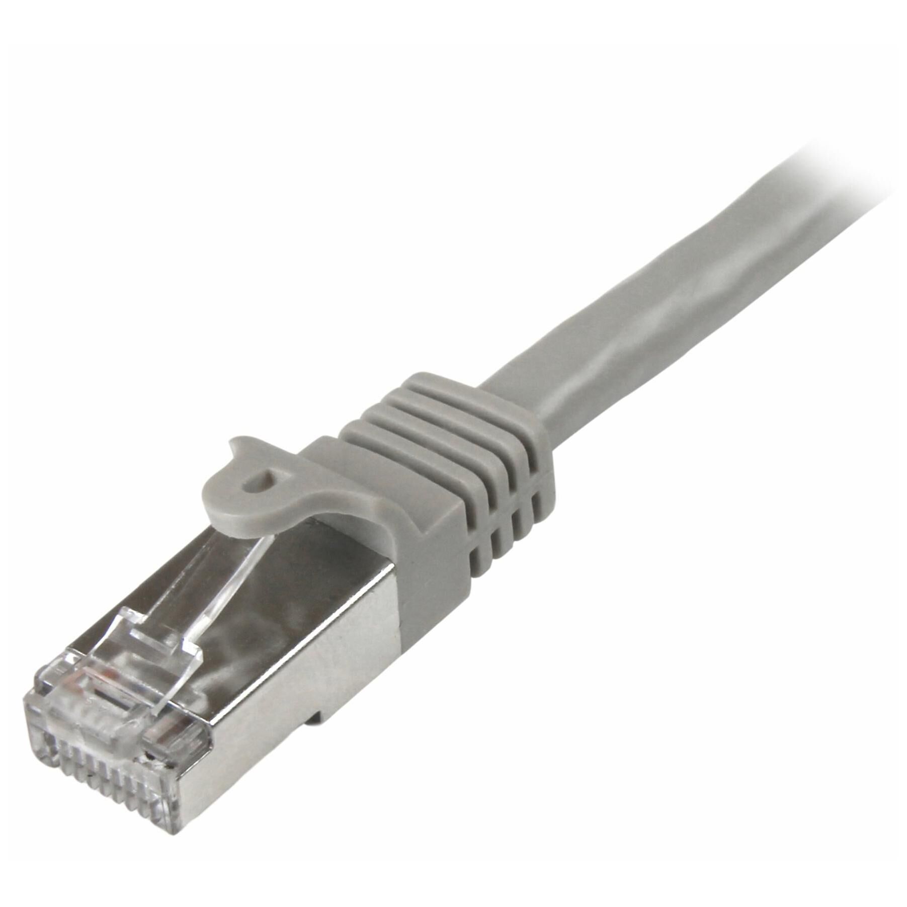 Startech 5m CAT6 Ethernet Cable, 10 Gigabit Shielded Snagless RJ45 100W PoE Patch Cord, CAT 6 10GbE SFTP Network Cable w/Strain Relief, Grey, Wiring is UL Certified/TIA - Category 6 - 26AWG (N6SPAT5MGR) - Cordon de raccordement - RJ-45 (M) pour...