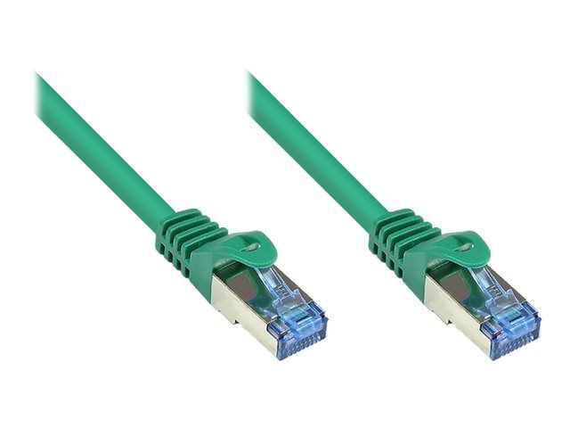 Good Connections - Cordon de raccordement - RJ-45 (M) pour RJ-45 (M) - 3 m - SFTP, PiMF - CAT 6a - sans halogène, sans crochet - vert