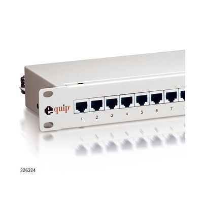 equip - Tableau de connexions - RAL 7035 - 1U - 19" - 24 ports