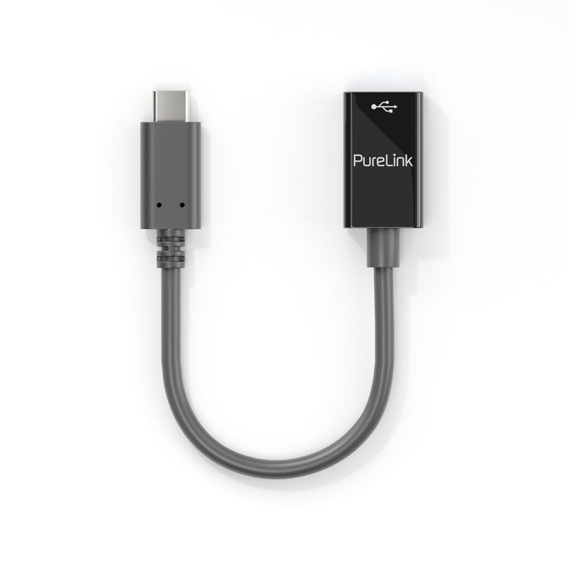 Purelink Premium Usb V3.2 Usb-c / Usb-a Portsaver Adapter - Schwarz