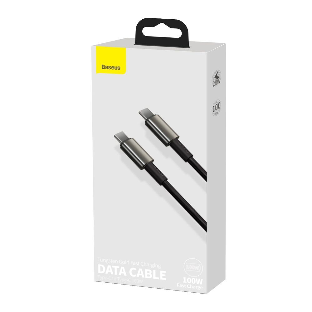 Baseus Type-c - Type-c Cable Tungsten Gold Fast Charging And Data 100