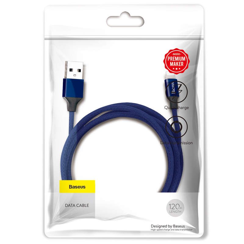 Baseus Lightning Yiven Cable 2a 1.2m Navy Blue (calyw-13)