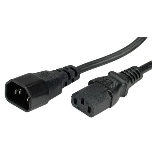 Cable de alimentación Roline C13 a C14, 250V, 10A, Negro