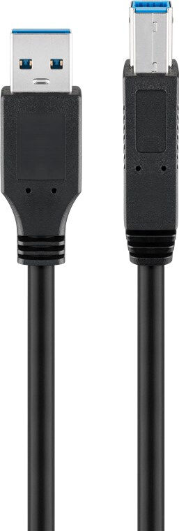 M-CAB - Câble USB - USB type A (M) pour USB Type B (M) - USB 3.0 - 3 m - noir