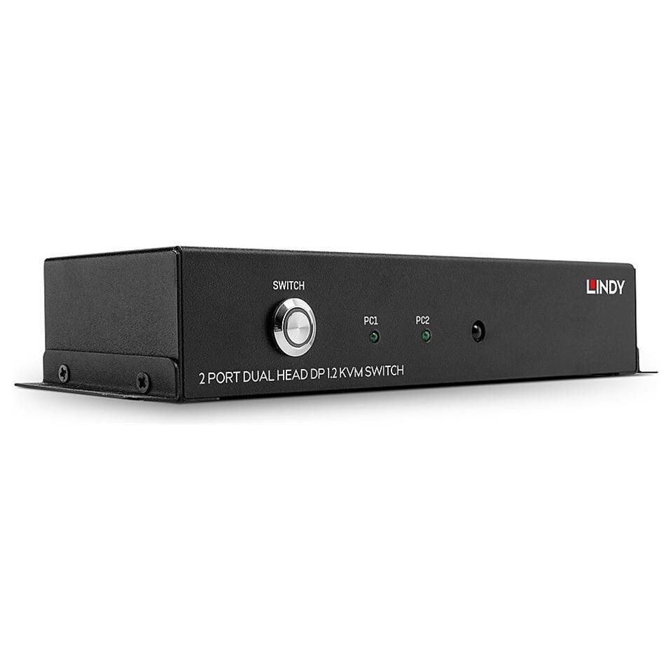 Lindy - Commutateur écran-clavier-souris/audio/USB - 2 x KVM / audio / USB - 1 utilisateur local - de bureau