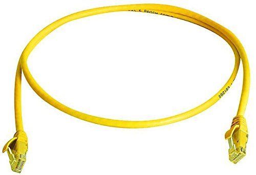 Telegärtner DataVoice Office - Cordon de raccordement - RJ-45 (M) pour RJ-45 (M) - 1 m - UTP - CAT 6 - IEEE 802.3an - sans halogène, moulé, sans crochet, bloqué - jaune, RAL 1021