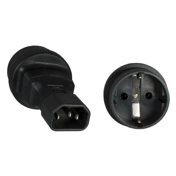 Microconnect PE14CEEAD adaptateur prise d'alimentation C14 Type F Noir