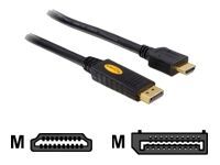 DeLOCK 82441 câble vidéo et adaptateur 5 m Displayport HDMI Noir
