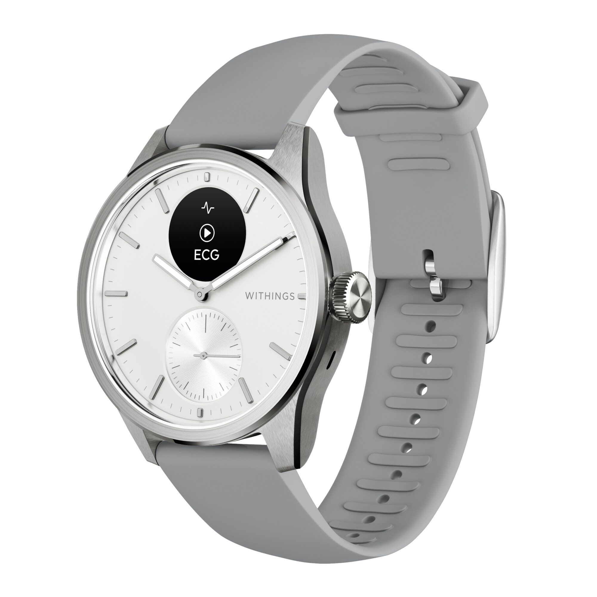 WITHINGS ScanWatch 2 - Montre connectée santé ECG SpO2 température 38mm Blanc