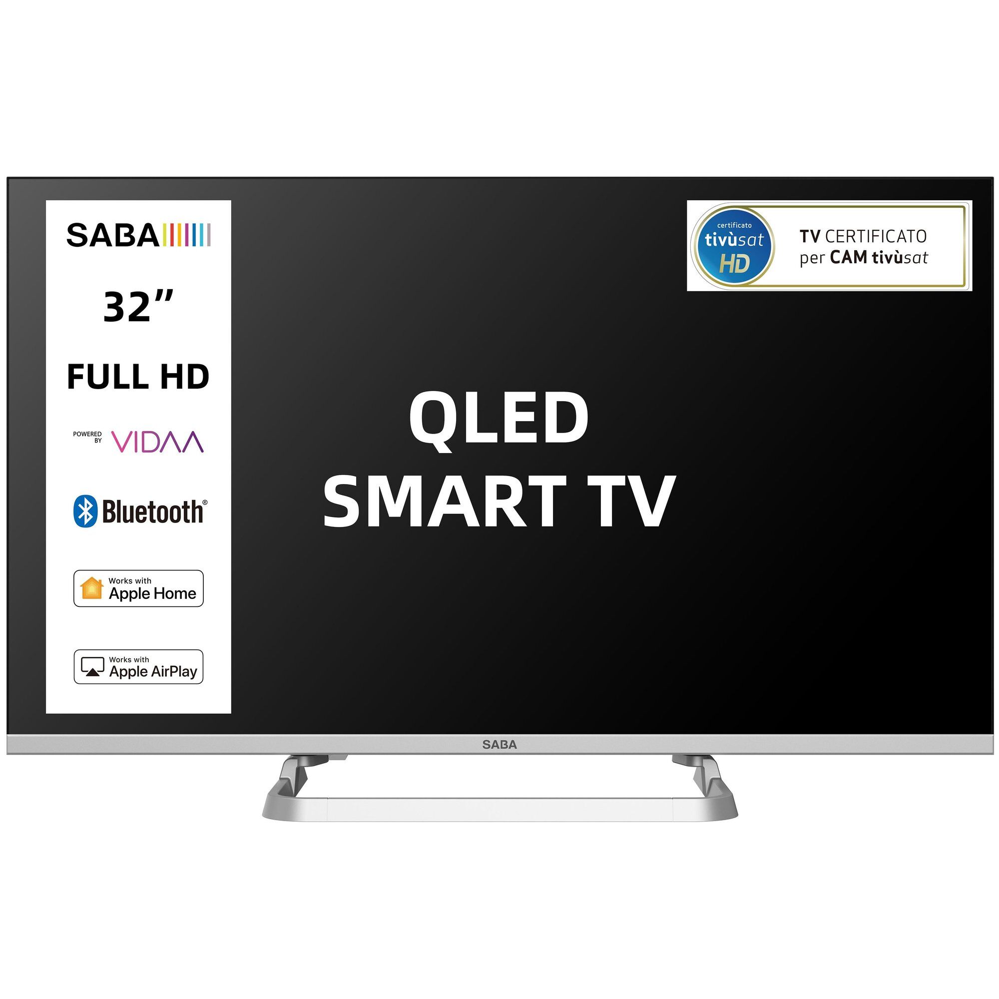 SABA SA32QM10VDA TV 32" Full HD Smart TV Wifi Gris 200 cd/m²