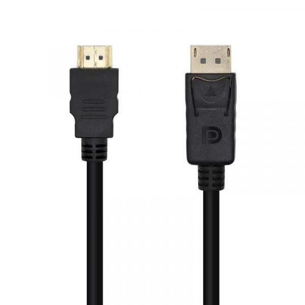 Aisens - câble de conversion du port d'affichage en hdmi, dp/m-hdmi/m, noir, 2.0m