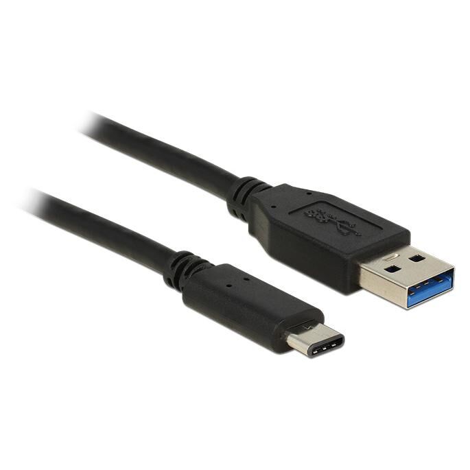 DeLOCK 1m USB3.1-C/USB3.1-A câble USB USB 3.2 Gen 2 (3.1 Gen 2) USB A USB C Noir