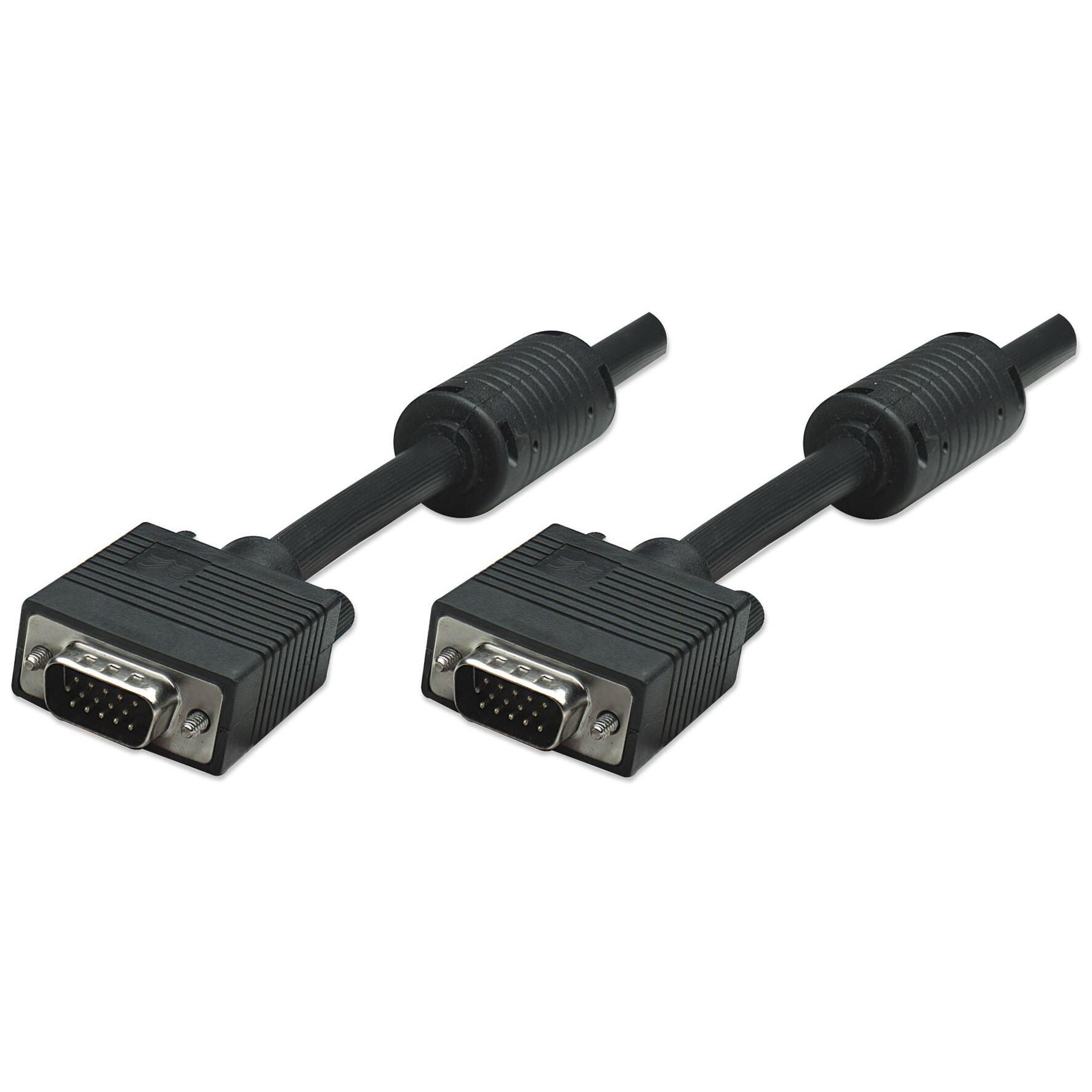 Manhattan SVGA 1.8m câble VGA 1,8 m VGA (D-Sub) Noir