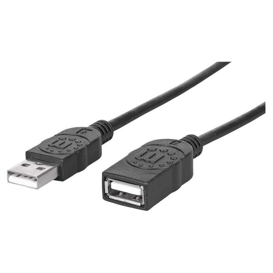 Manhattan 338653 câble USB USB 2.0 1,8 m USB A Noir
