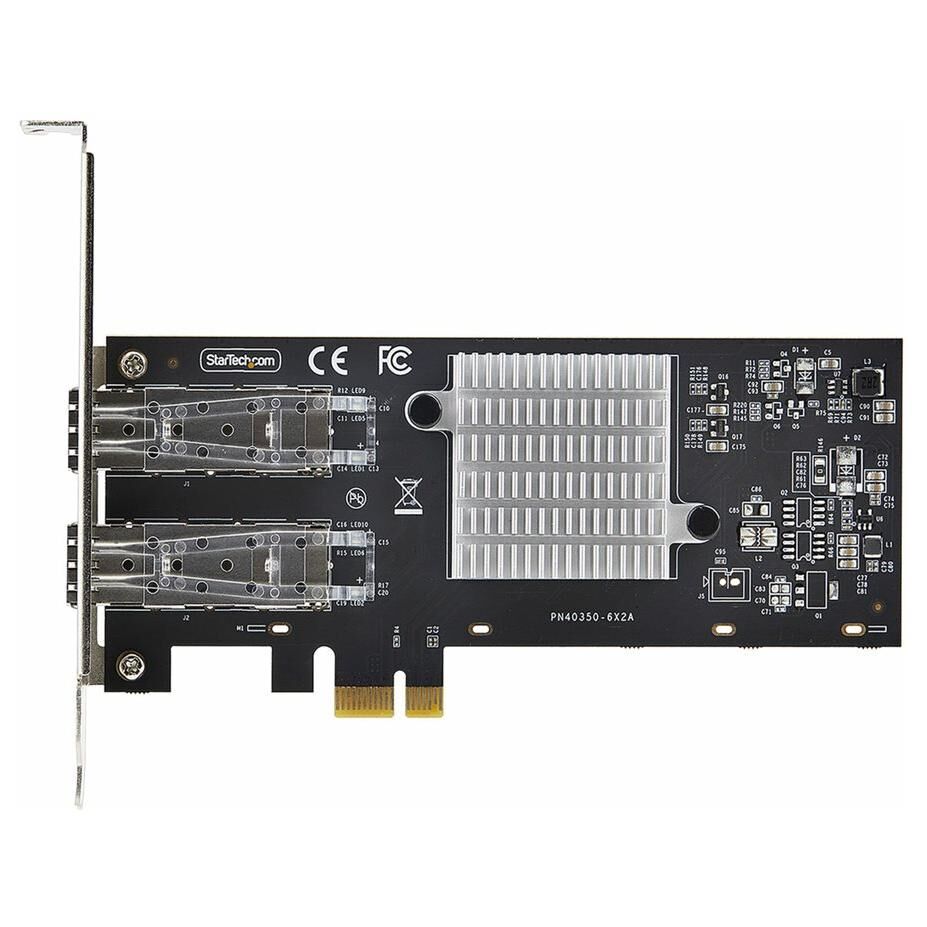 Startech Carte Réseau GbE SFP 2 Port, Fibre Optique PCIe Ethernet NIC - Adaptateur réseau - PCIe 2.0 - Gigabit SFP x 2 - noir