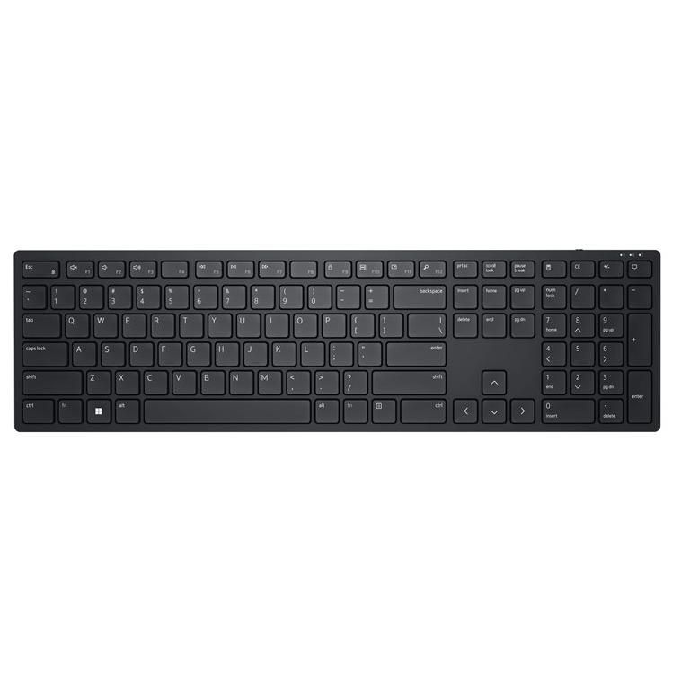 Dell KB500 - Clavier - sans fil - 2.4 GHz - QWERTY - R.-U. - noir - avec 3 years NBD Advance Exchange