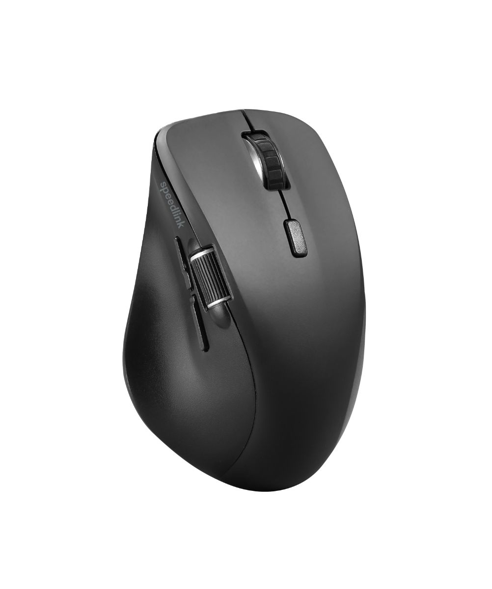 Souris rechargeable LIBERA, sans fil, Bluetooth, silencieuse, caoutchouc-noir