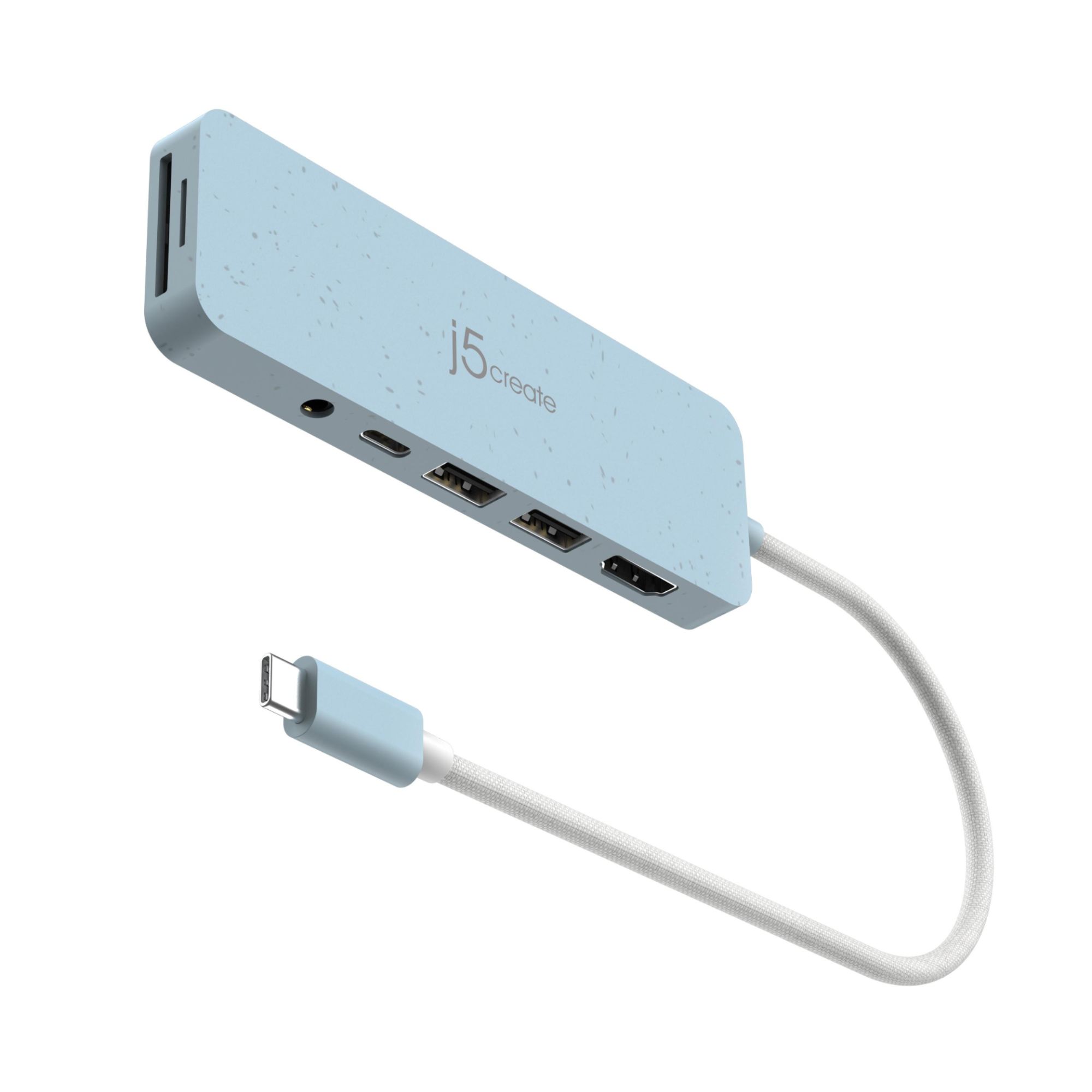 j5create JCD373EC-N Concentrateur multiport USB-C écologique avec Power Delivery