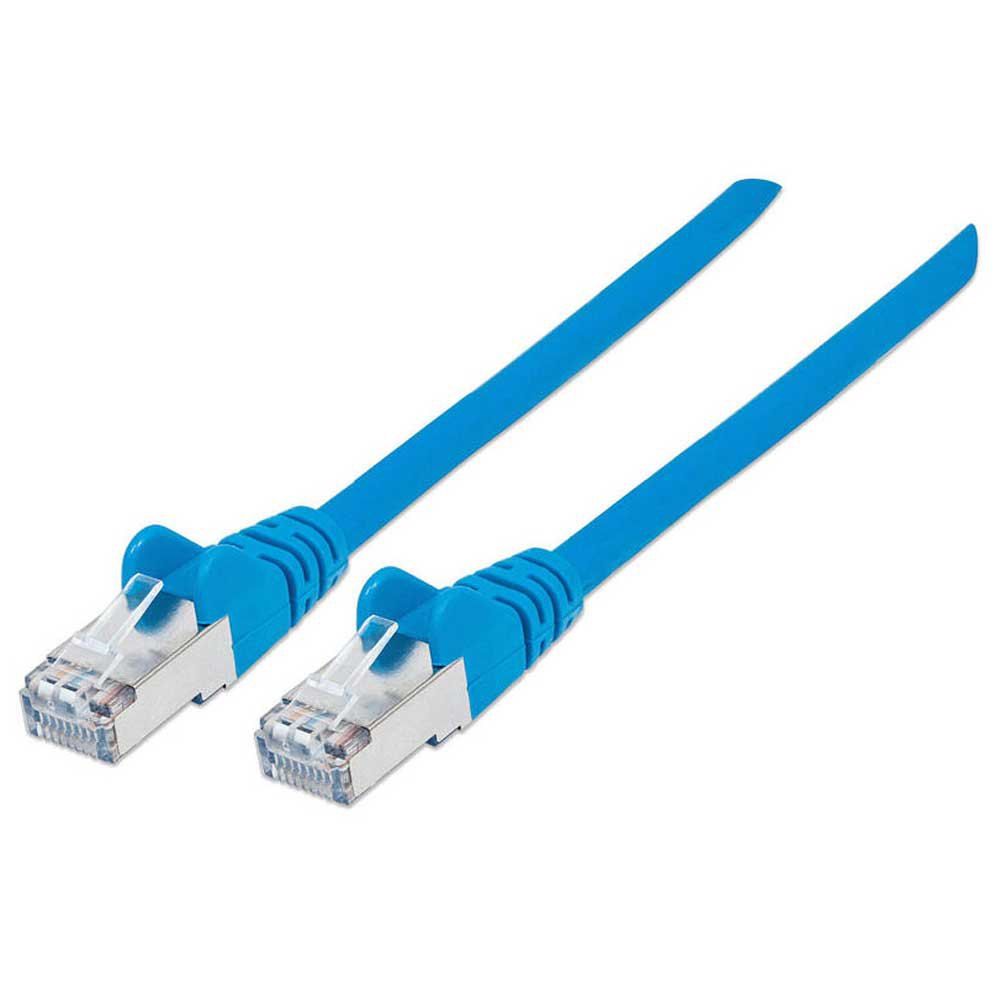Intellinet Network Patch Cable, Cat6A, 10m, Blue, Copper, S/FTP, LSOH / LSZH, PVC, RJ45, Gold Plated Contacts, Snagless, Booted, Lifetime Warranty, Polybag - Cordon de raccordement - RJ-45 (M) pour RJ-45 (M) - 10 m - SFTP - CAT 6a - IEEE 802.3af...