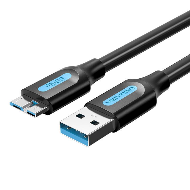 Usb 3.0 A Male To Micro-b Male Cable Vention Copbi 3m Black Pvc
