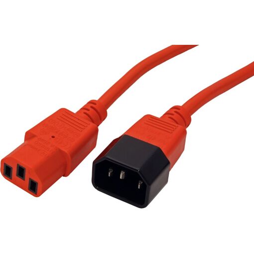Cable de alimentación Roline C14-C13, 0,8 m, Rojo