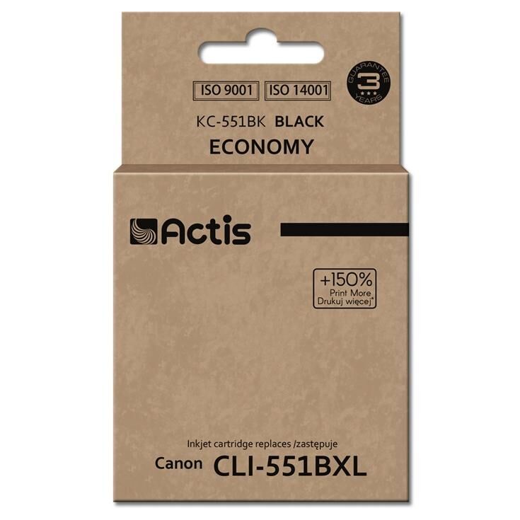 Actis Encre KC-551Bk (remplacement de l'encre Canon CLI-551BK ; Standard ; 12 ml ; noir)