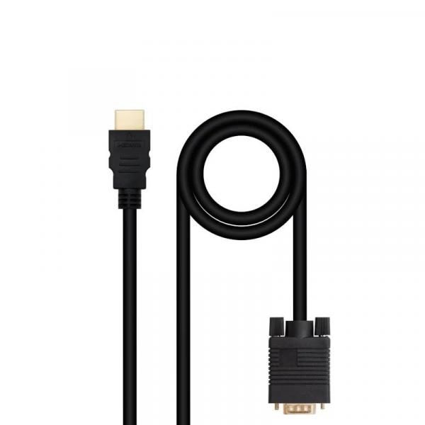 Nanocable 10.15.4348 câble vidéo et adaptateur 1,8 m HDMI Type A (Standard) VGA (D-Sub) Noir