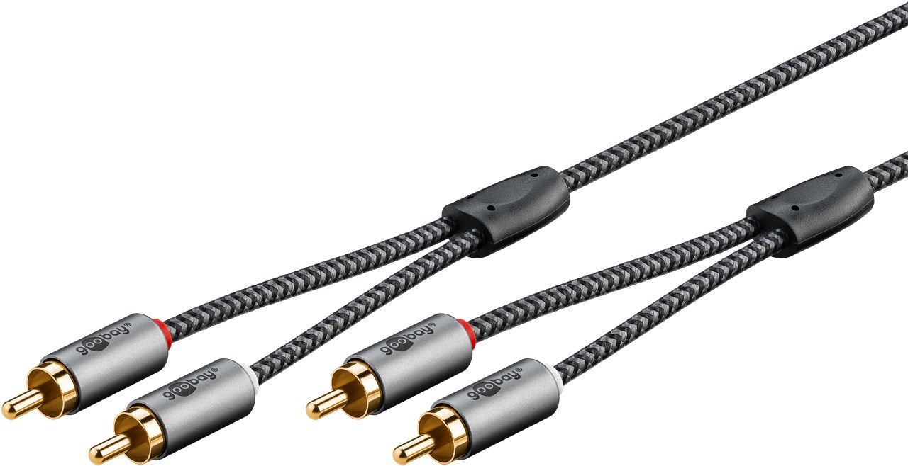 Goobay 65294 Câble Audio 3 M 2 X Rca Gris