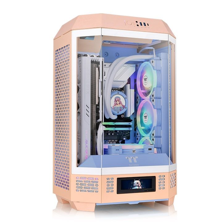 Thermaltake Tt The Tower 300 Peach Fuzz - Boîtier mini tour - Pêche - Fenêtre