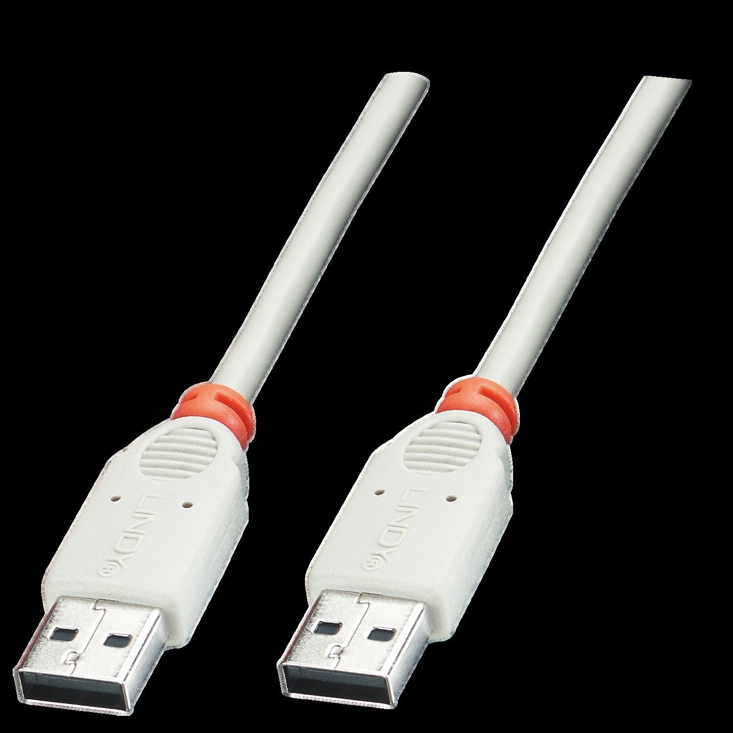 Lindy - Câble USB - USB (M) pour USB (M) - USB 2.0 - 3 m - moulé - gris clair