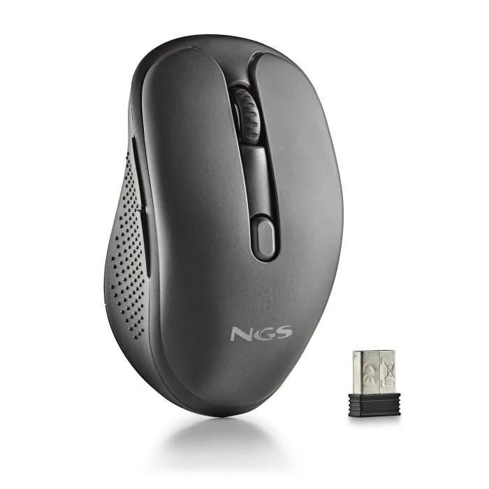 NGS EVO PEEP: Souris laser rechargeable avec connexion sans fil multimode. 2.4 GHz+Bluetooth 5.0+Bluetooth 5.1. Silencieuse. DPI: