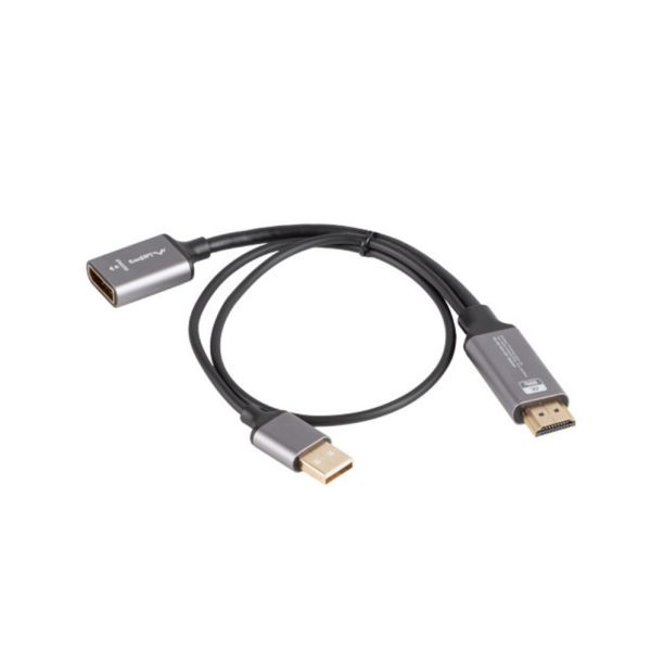 Lanberg AD-HD-DP-02 câble vidéo et adaptateur 0,2 m HDMI Type A (Standard) DisplayPort Argent