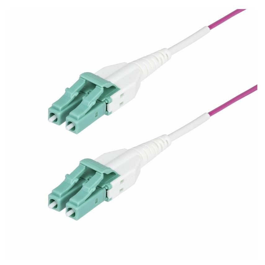 StarTech.com 15m (49.2ft) LC/LC (UPC) OM4 Multimode Fiber Optic Cable - Cordon de raccordement - multi-mode duplex LC/UPC (M) pour multi-mode duplex LC/UPC (M) - 15 m - 15 m - 1.6 mm - fibre optique - duplex - 50 / 125 microns - OM4 - OFNR -...