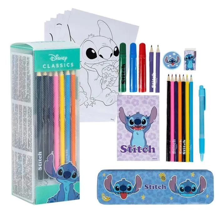 Coffret de papeterie enfant Cerda Disney Stitch - 30x30x2,5 cm