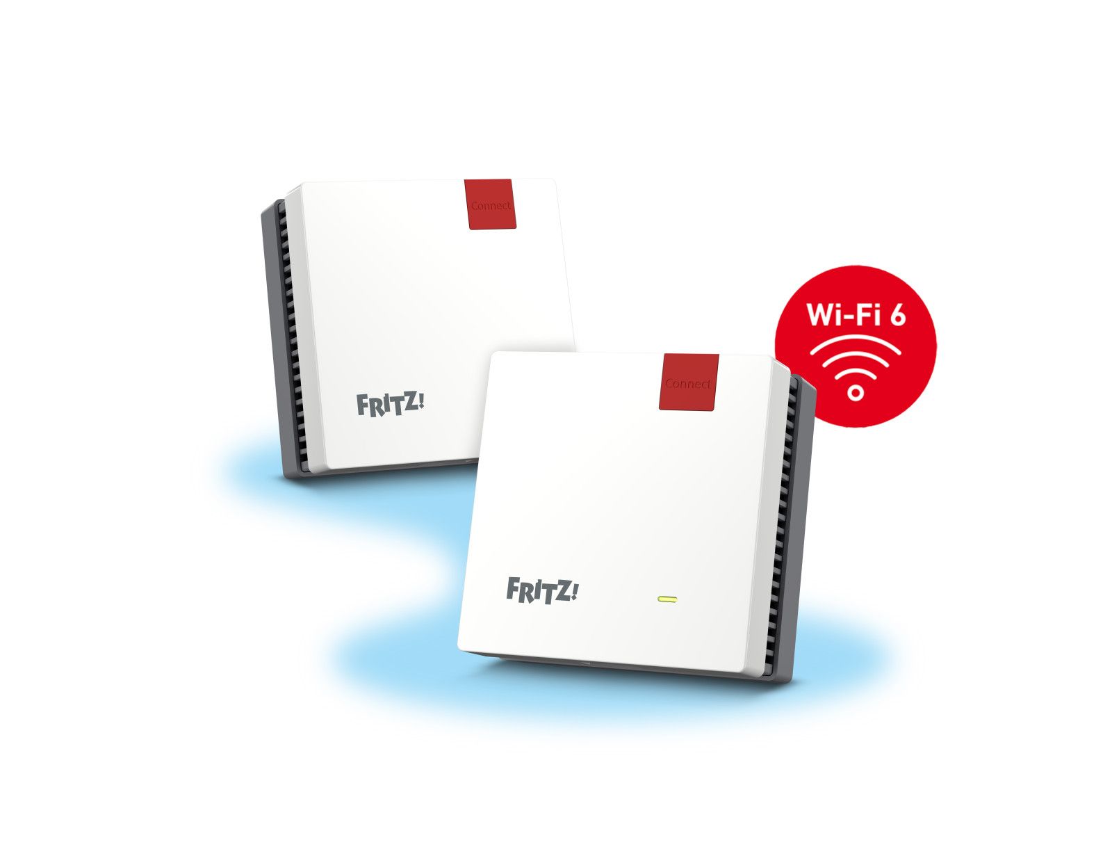 Mesh Set FRITZMESH SET 1600 2-PACK EDITION INTERNATIONAL Bi-bande (2,4 GHz / 5 GHz) Wi-Fi 6 (802.11ax) Rouge, Blanc Interne