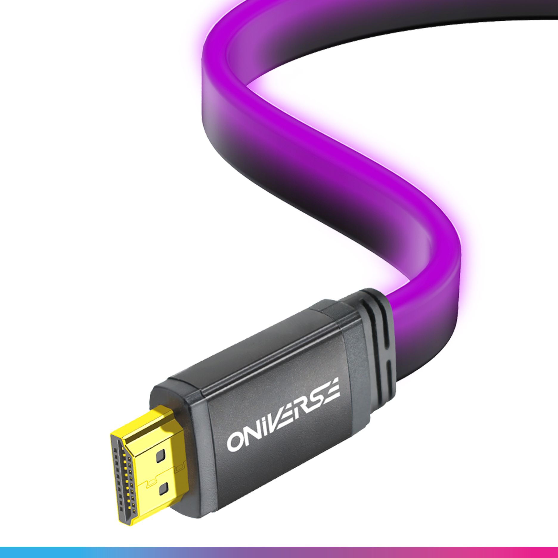 Oniverse Câble HDMI LED 8K 2m - Violet (Multiplateforme)