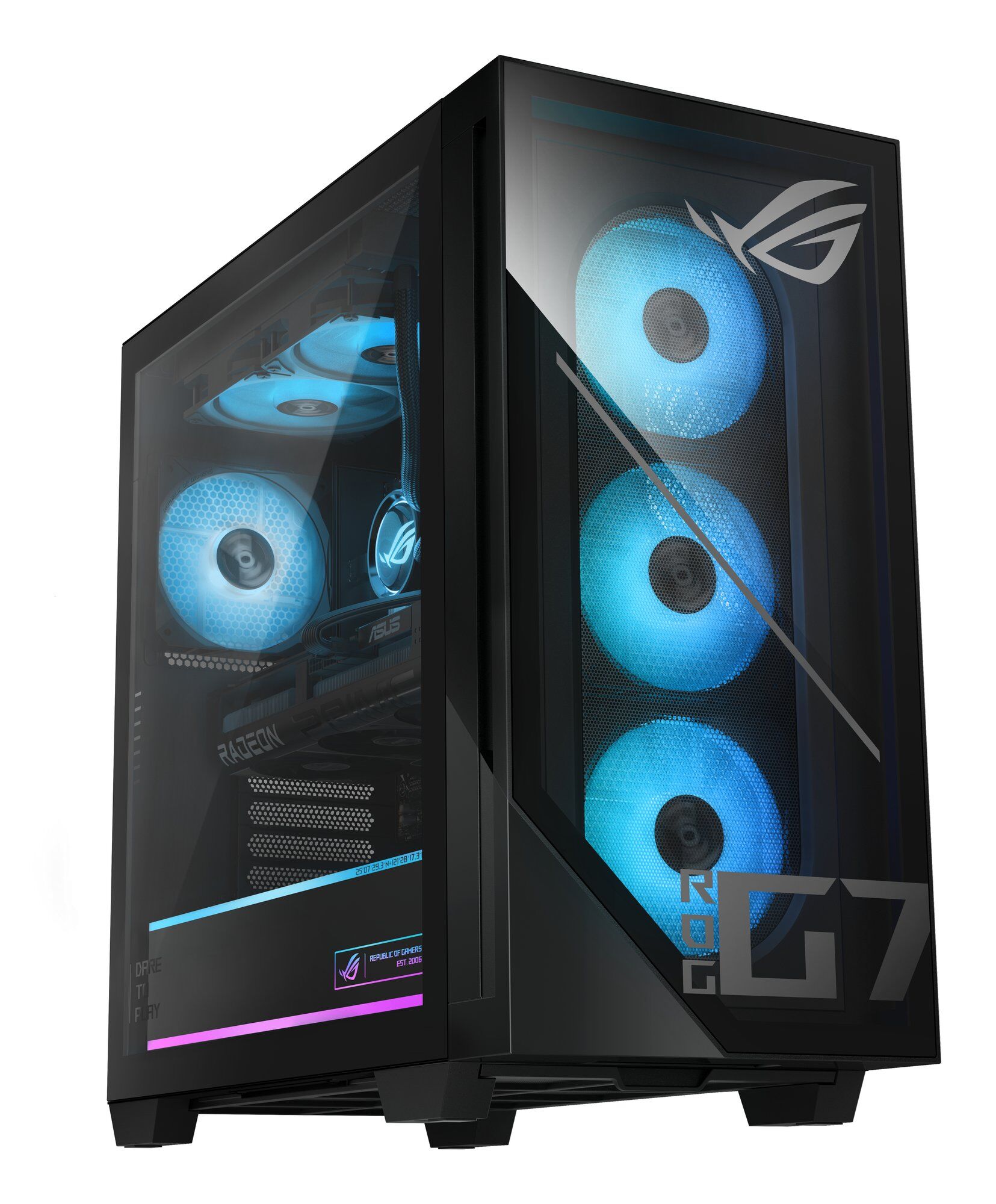 ASUS ROG G700 GM700TZ-R8700F092W AMD Ryzen 7 8700F 32 Go DDR5-SDRAM 2 To SSD NVIDIA GeForce RTX 5070 Ti Windows 11 Home PC Tour Noir