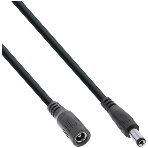 Cable de alimentación InLine 26903G negro, 3 m (5,5 x 2,5 mm)