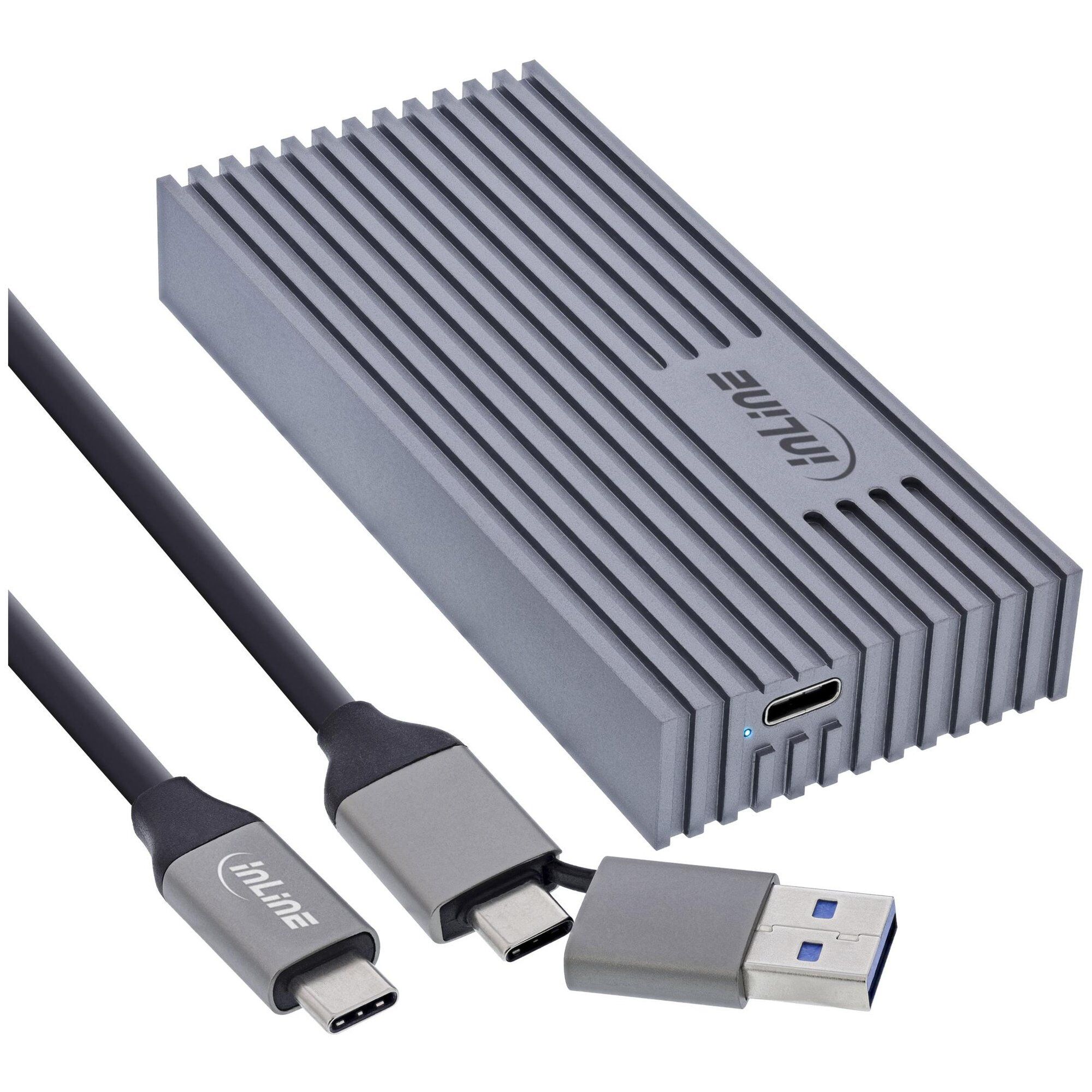 InLine 00031J Boîtier de disques de stockage Enceinte ssd Gris M.2