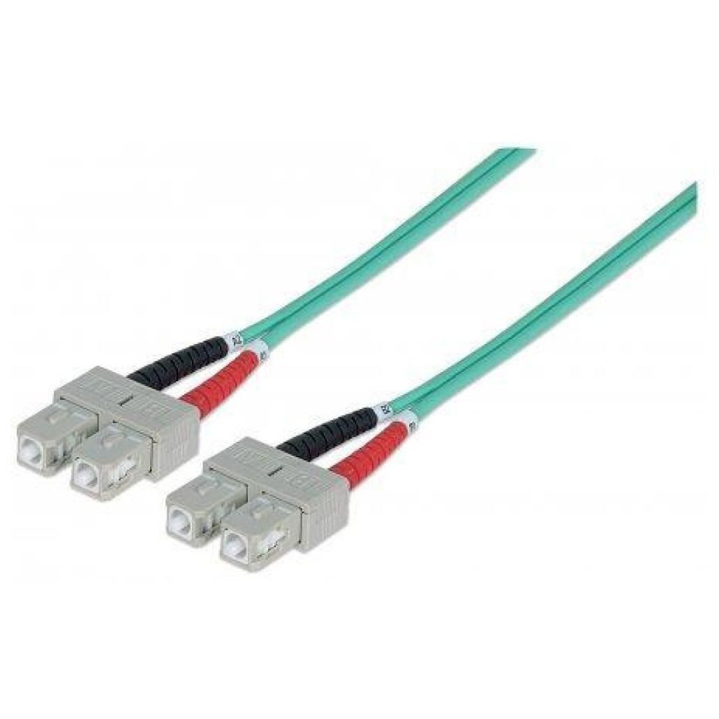 Techly ILWL D5-B-050/OM3 câble InfiniBand et à fibres optiques 5 m SC Couleur aqua