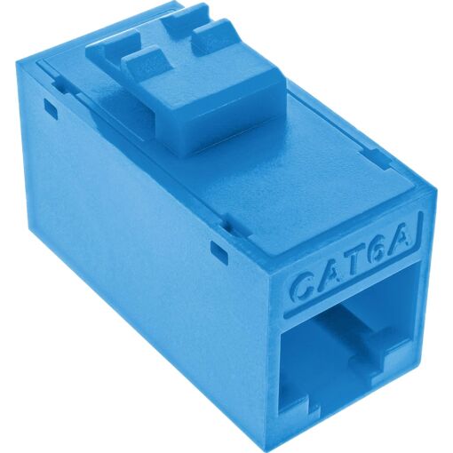 Kit de 8 conectores RJ45 InLine no blindados Cat.6A, azul (76217B)